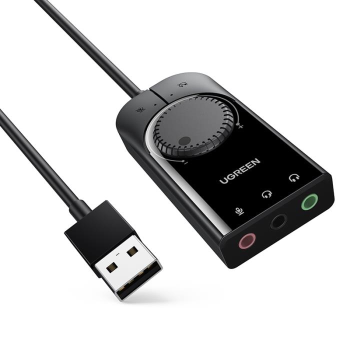 Κάρτα ήχου USB UGREEN CM129 40964 , με Ρυθμιστή Έντασης (340053)