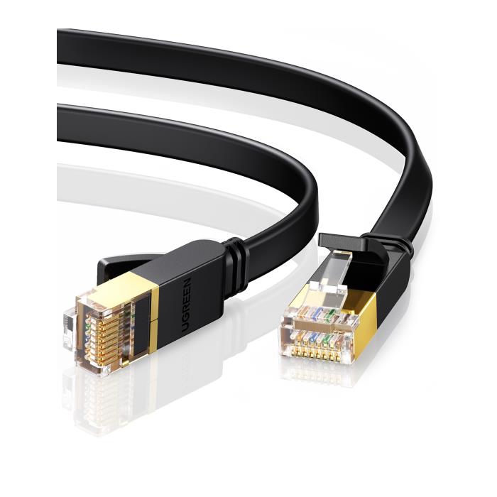 Καλώδιο Δικτύου U/FTP CAT7 UGREEN NW106 11267 20m Flat Pure Cooper Μαύρο (340241)