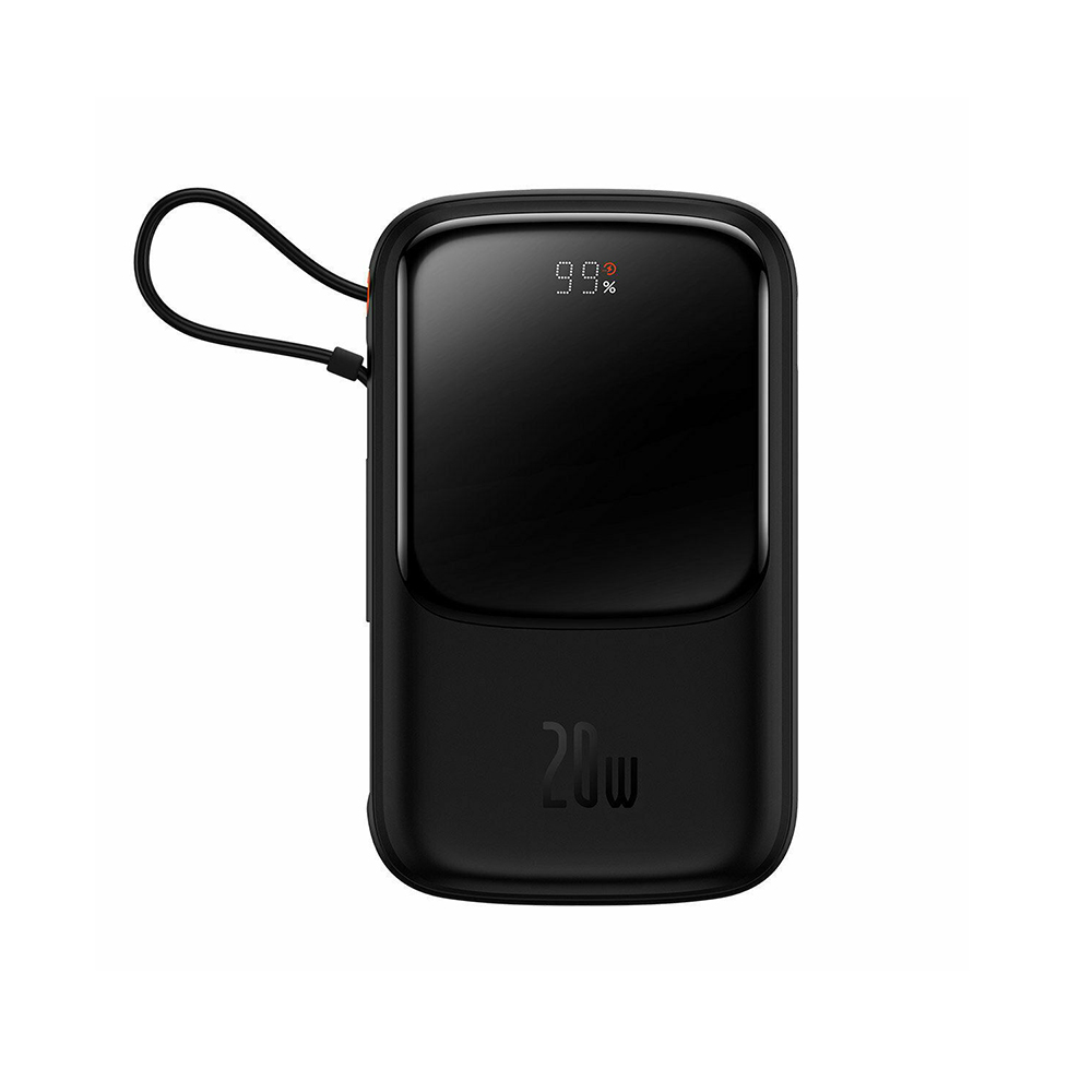 Baseus QPOW PRO Power Bank 10000mAh 20W με Θύρα USB-A και Θύρα USB-C Power Delivery / Quick Charge 3.0 Μαύρο (PPQD020001) (BASPPQD020001) (28503)