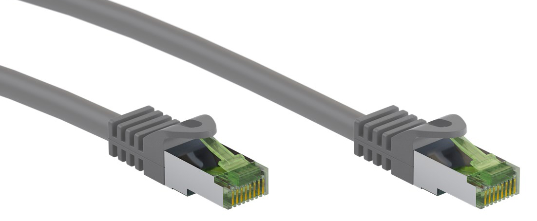 GOOBAY καλώδιο δικτύου 61120, CAT 8.1 S/FTP, copper, LSZH, 10m, γκρι (108150)