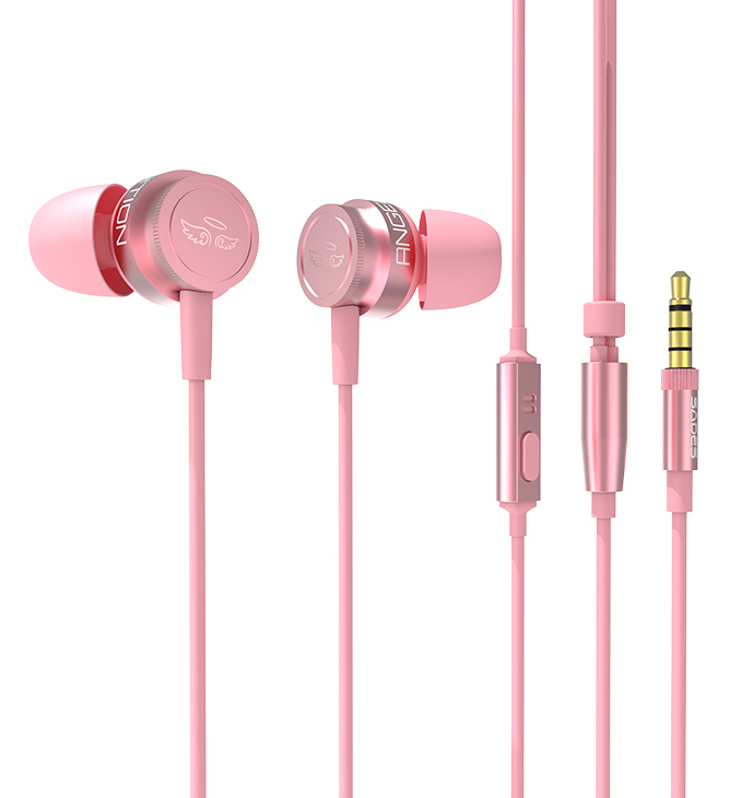 SADES gaming earphones Wings 10, μικρόφωνο, 3.5mm, magnetic, Φ10mm, ροζ (87963)