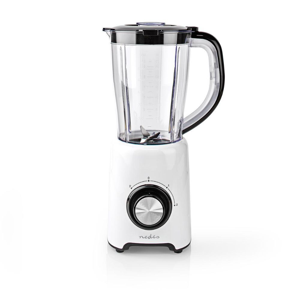 Nedis Μπλέντερ για Smoothies με Γυάλινη Κανάτα 1.5lt 800W Λευκό (33363)