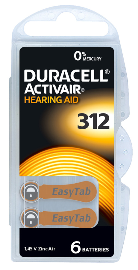 Duracell Activair Μπαταρίες Ακουστικών Βαρηκοΐας 312 1.4V 6τμχ (ACA312MF) (DURACA312MF)
