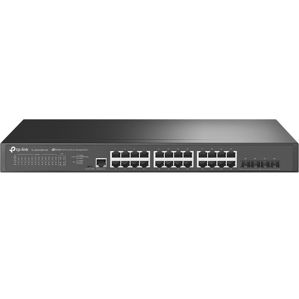 SWITCH  24-Port 2.5GBASE-T L2+ Managed Switch with 4 10GE SFP+ Slots 19-inch Rack-mountable  Case (SG3428X-M2)