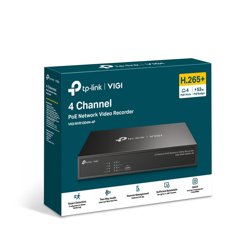 4 Channel PoE+ Network Video Recorder (VIGI NVR1004H-4P)