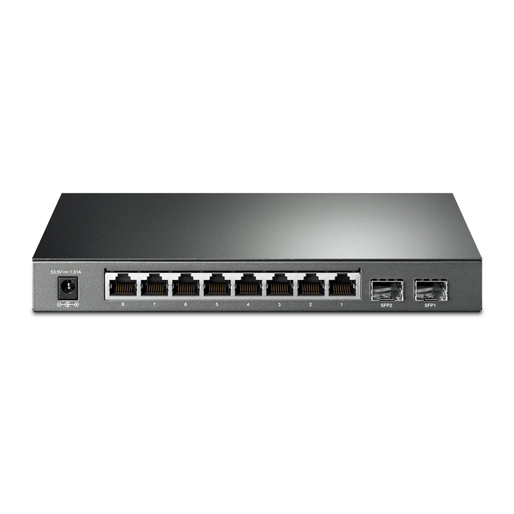 SWITCH 8-Port Gigabit+ 2*Gigabit SFP+ Smart Managed  8Port PoE+  58W PoE Power Desktop Steel Case (SG2210P)
