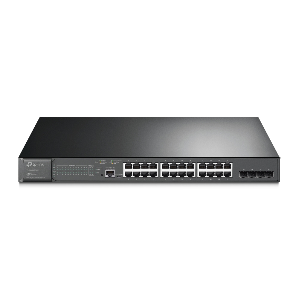 SWITCH 24-Port Gigabit+ 4*Gigabit SFP+ L2+ Managed  24-Port PoE+  384 W PoE Power 19-inch Rack-mountable (SG3428MP)