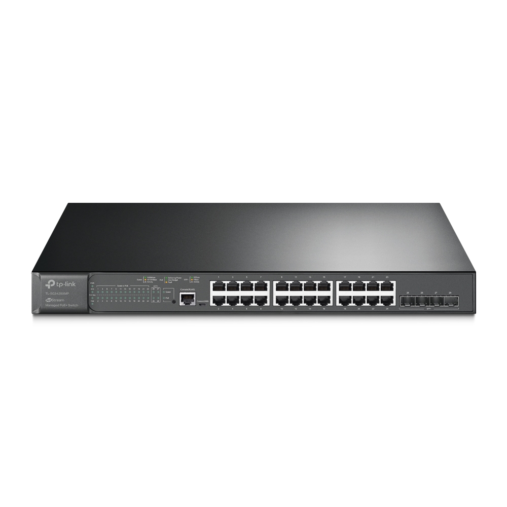 SWITCH 24-Port Gigabit+ 4*10GE SFP+ L2+ Managed  24-Port PoE+  384 W PoE Power 19-inch Rack-mountable (SG3428XMP)