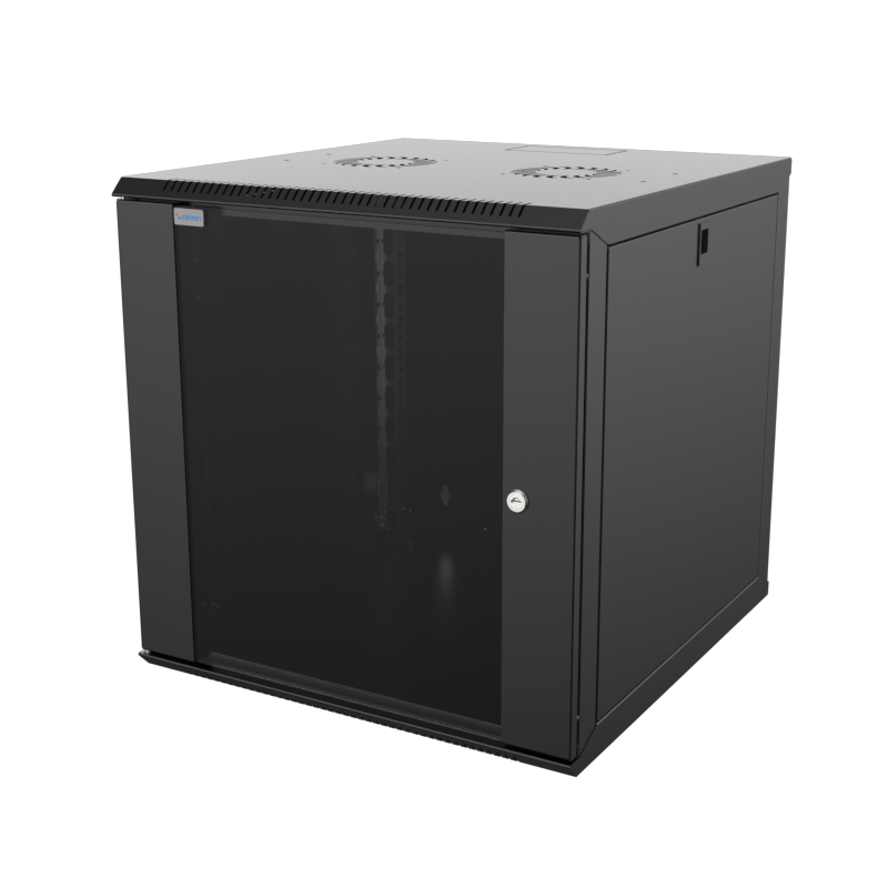 Επίτοιχη COM ΒΟΧ wall 12U με βάθος 600mm  Μαύρη (Οπές Μ10) (WTC12U60MN.01)