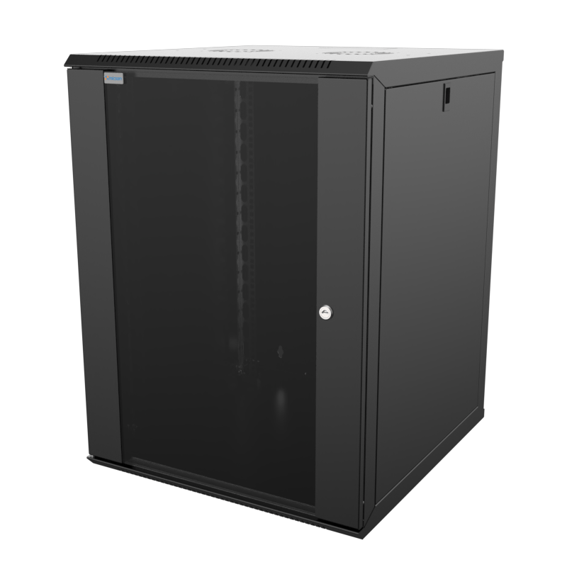 Επίτοιχη COM ΒΟΧ wall 16U με βάθος 600mm  Μαύρη (Οπές Μ10) (WTC16U60MN.01)