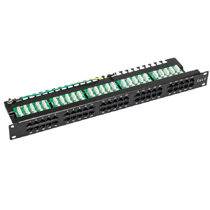 PATCHPANEL ΤΗΛΕΦΩΝΙΚΟ 50 PORT CAT3 ISDN ΜΑΥΡΟ (8134/SL-TP50)