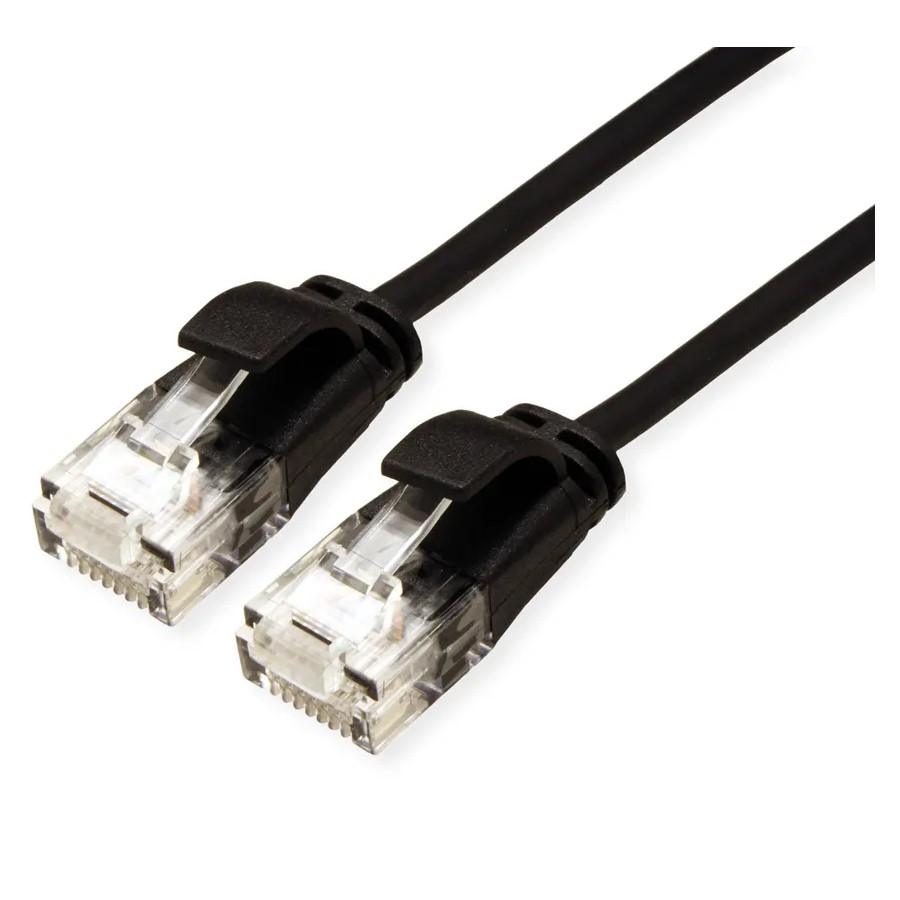 UTP 1m Cat6a Μαυρο Slim Cu LSZH (21.44.3953-100)