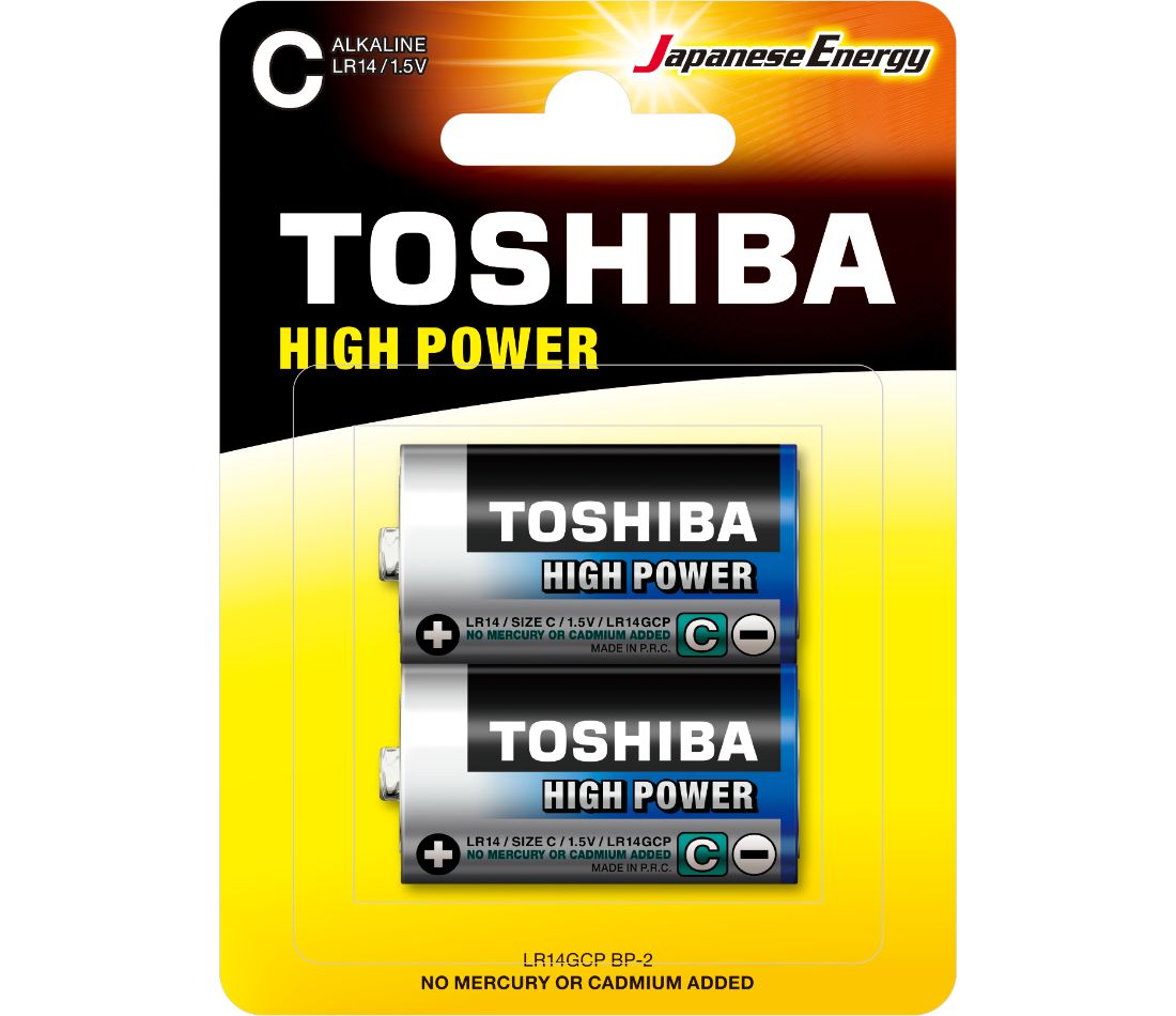 Toshiba High Power Αλκαλικές Μπαταρίες C 1.5V 2τμχ (LR14GCP-BP-2) (TOSLR14GCP-BP-2)