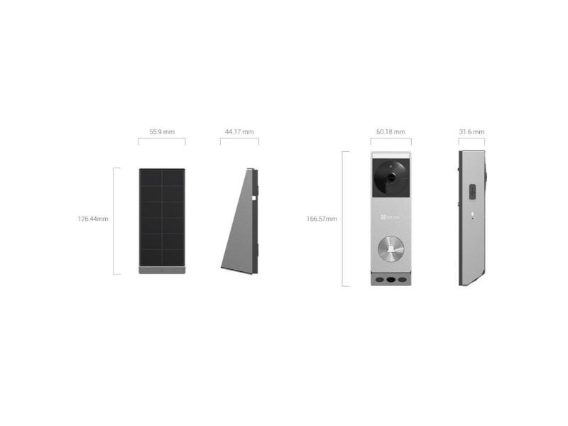 Ezviz Smart Home Security Video Doorbell 2K 3MP EP3x Pro (00182635)