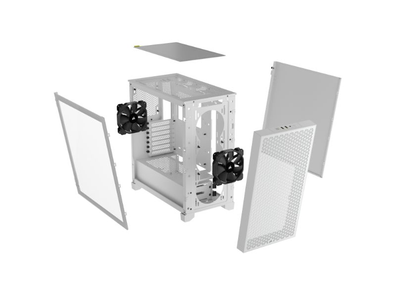 Corsair Mid Tower ATX Case 3000D Airflow Windowed Tempered Glass - White - CC-9011252-WW (00178538)