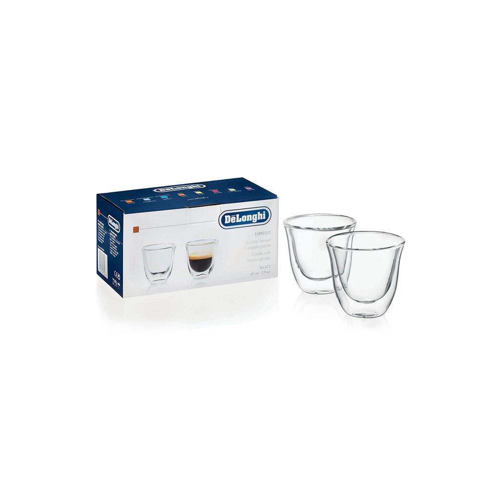 De'Longhi Σετ Φλιτζάνια Espresso Γυάλινα Διάφανα 60ml 2τμχ (5513214591) (DLG5513214591)
