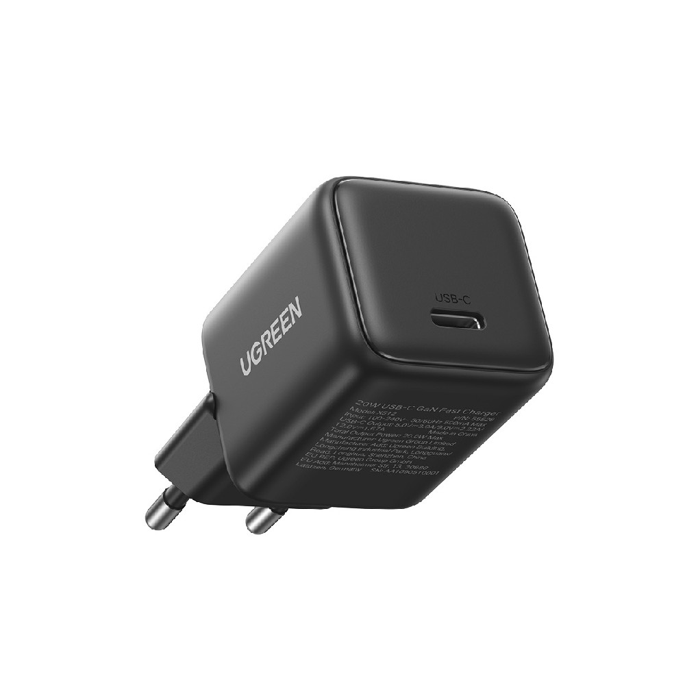 Φορτιστής Σπιτιού GaN PD 20W UGREEN X512 55528 1 Θέσης Γκρι (340554)