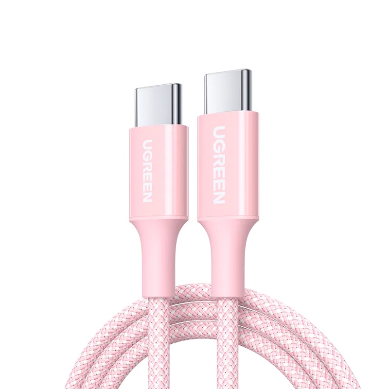 Καλώδιο Φόρτισης UGREEN L502 65251 USB-C σε USB-C PD 100W 1m Ροζ (340568)