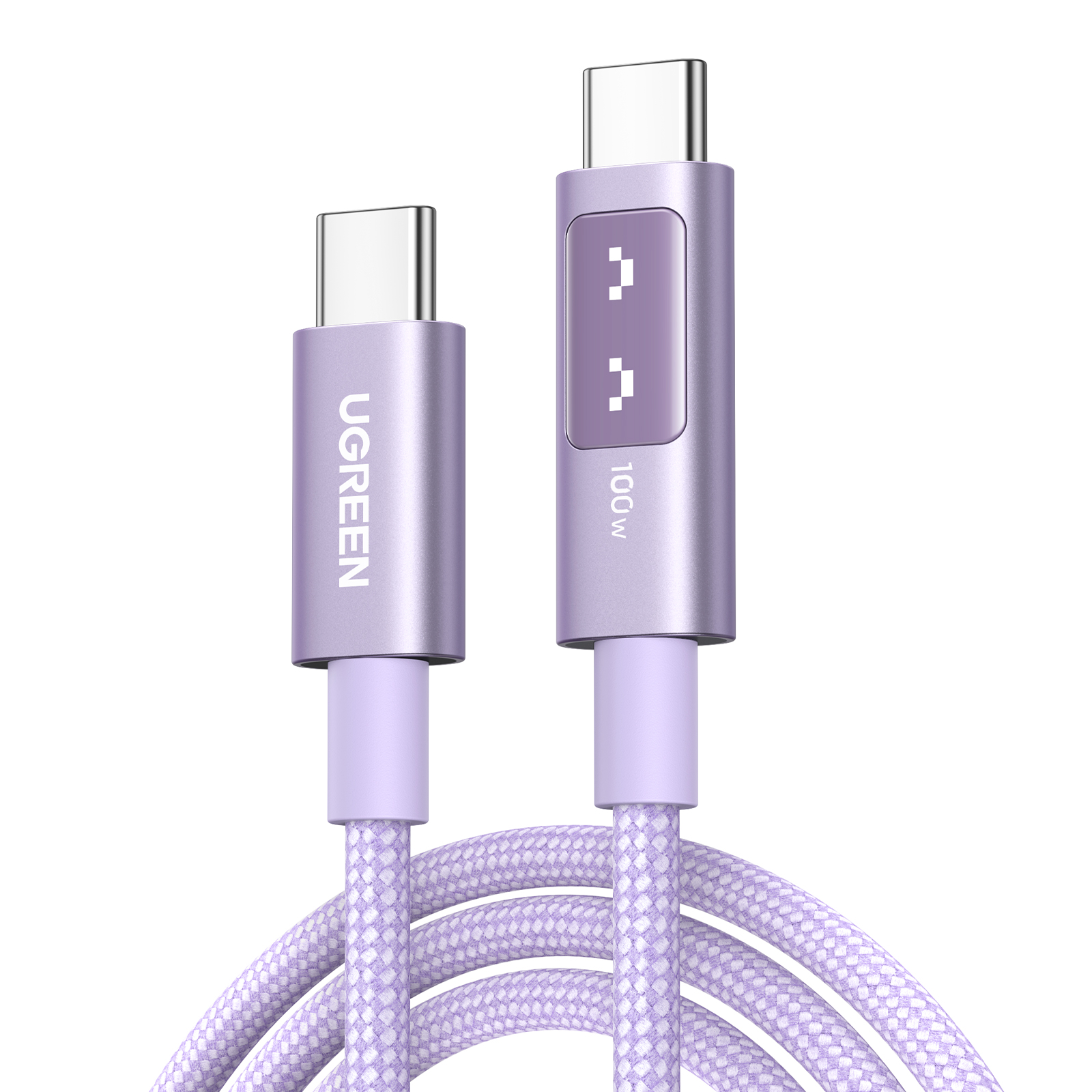 Καλώδιο Φόρτισης UGREEN L509 65092 USB-C σε USB-C PD 100W 1m Μώβ (340582)