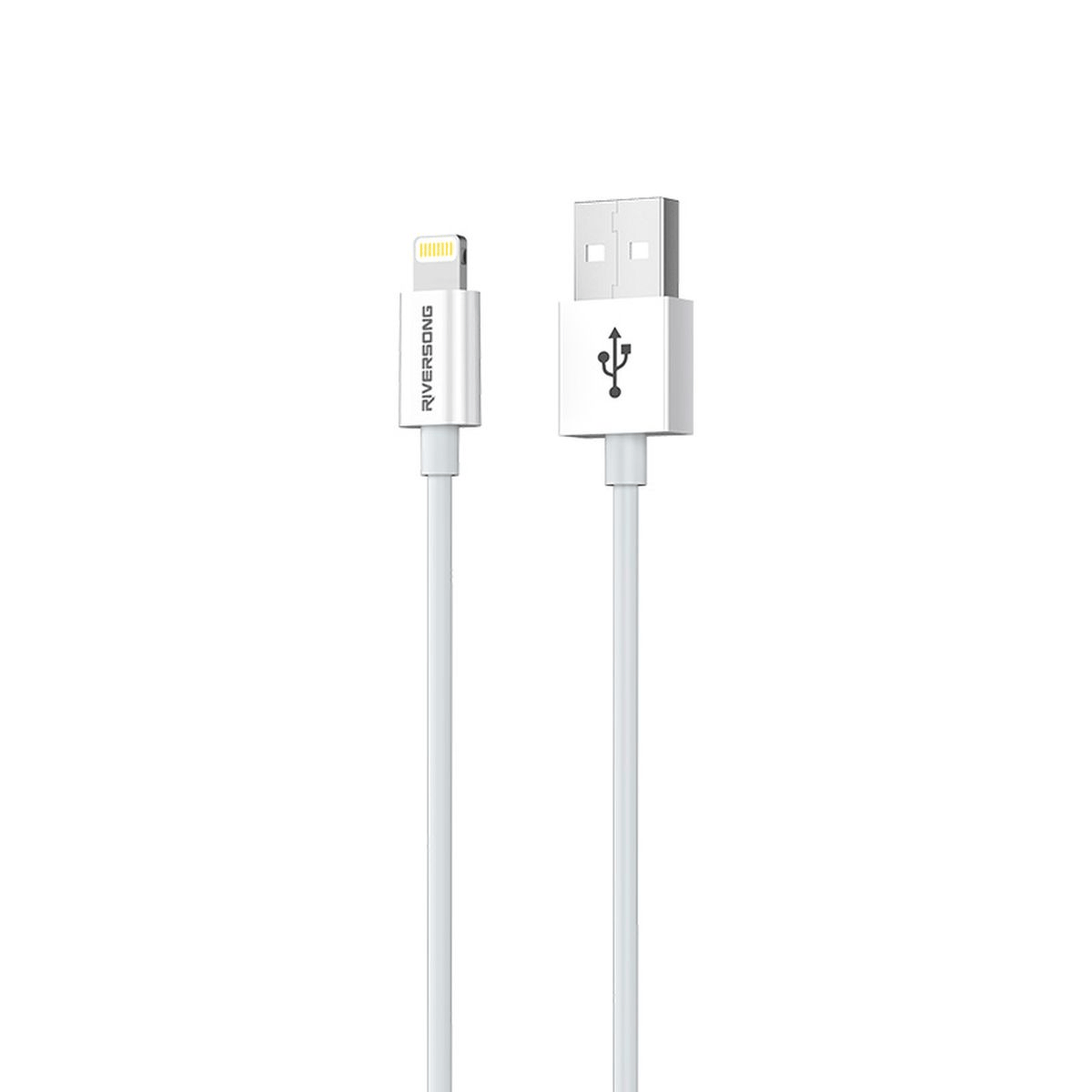 Riversong Cable USB to Lightning 3A Lotus 08 1.2m White (CL71)