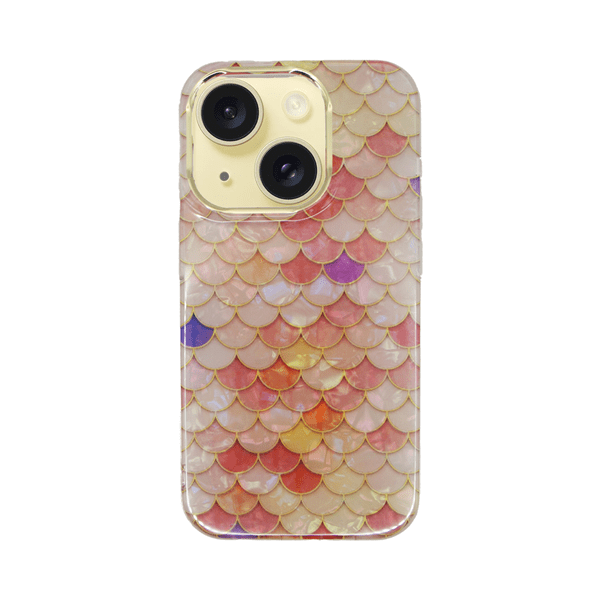 Vivid Mermaid Scale Silicone Case Apple iPhone 15 Pink (CS-FSHN BLK-2403001)
