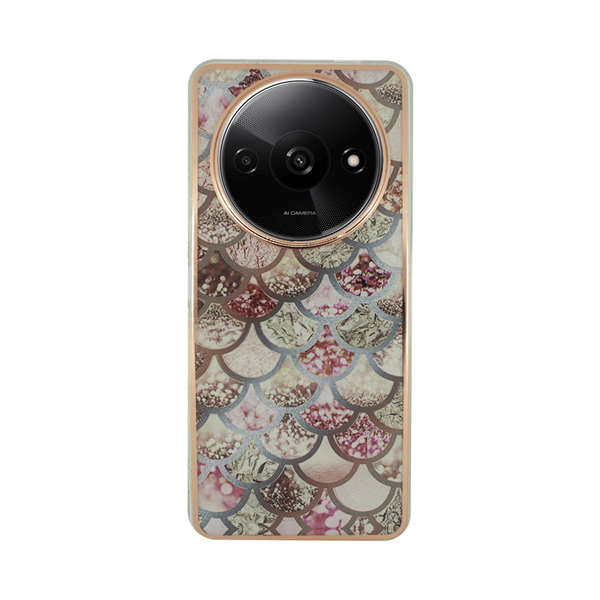 Vivid Mermaid Scale Silicone Case Redmi A3 Rose Gold (CS-FSHN BLK-2403005)