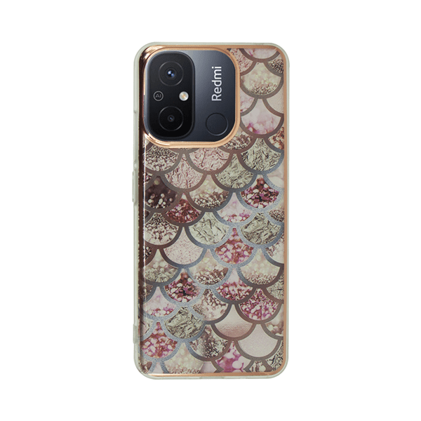 Vivid Mermaid Scale Silicone Case Xiaomi Redmi 12C Rose Gold (CS-FSHN BLK-2403008)