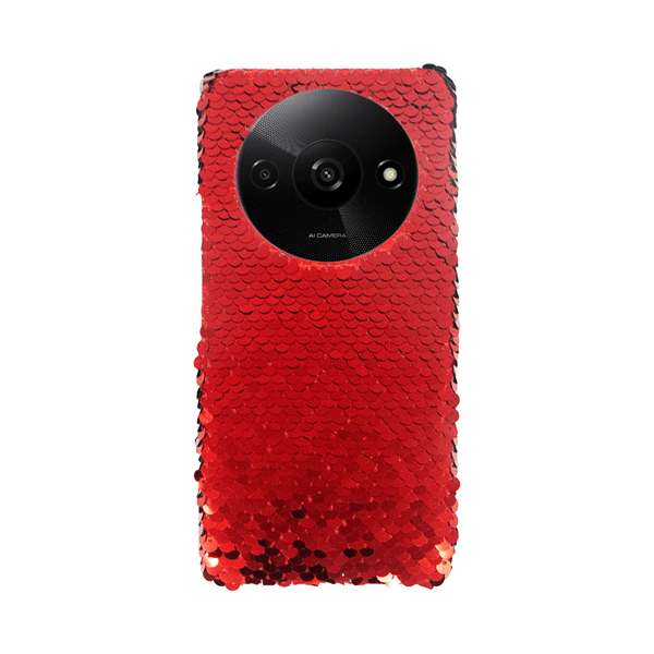 Vivid Sequin Case Redmi A3 Red (CS-FSHN GLT 7-2403002)