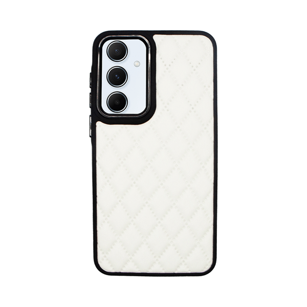Vivid Diamond Shape PU Leather Case Samsung Galaxy A55 5G White (CS-SP Case 1-2403005)
