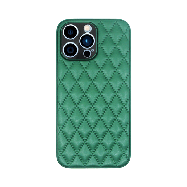 Vivid Diamond Shape PU Leather Case Apple iPhone 13 Pro Max Green (CS-SP Case 2-2403005)