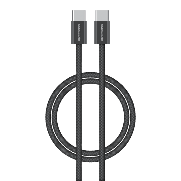 Riversong Cable Type-C to Type-C 60W Lotus 10 1m Black (CT53BL)