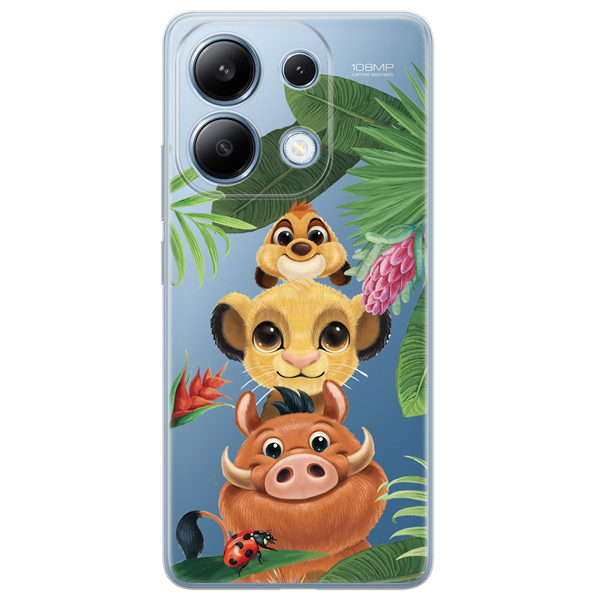 Disney Case Redmi Note 13 4G Lion King Partial Print Friends Transparent (DPCSIMBF1736)