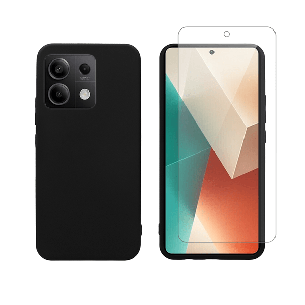 Vivid Set Matte Case Black + Tempered Glass Redmi Note 13 Pro 5G/Poco X6 5G (VIMAT352BKGLASSTN)