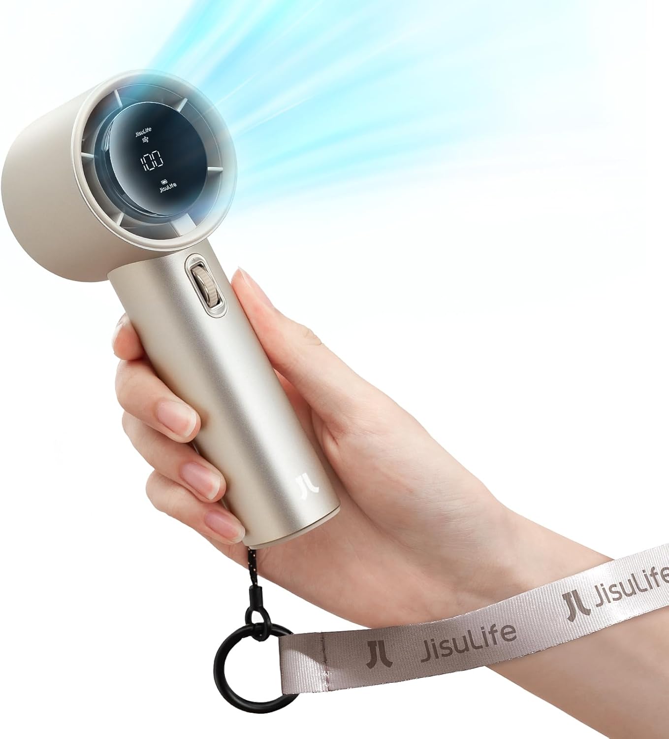 JISULIFE PORTABLE HANDHELD FAN PRO1 S (5000MAH)  LIGHT BROWN (6975061531876)