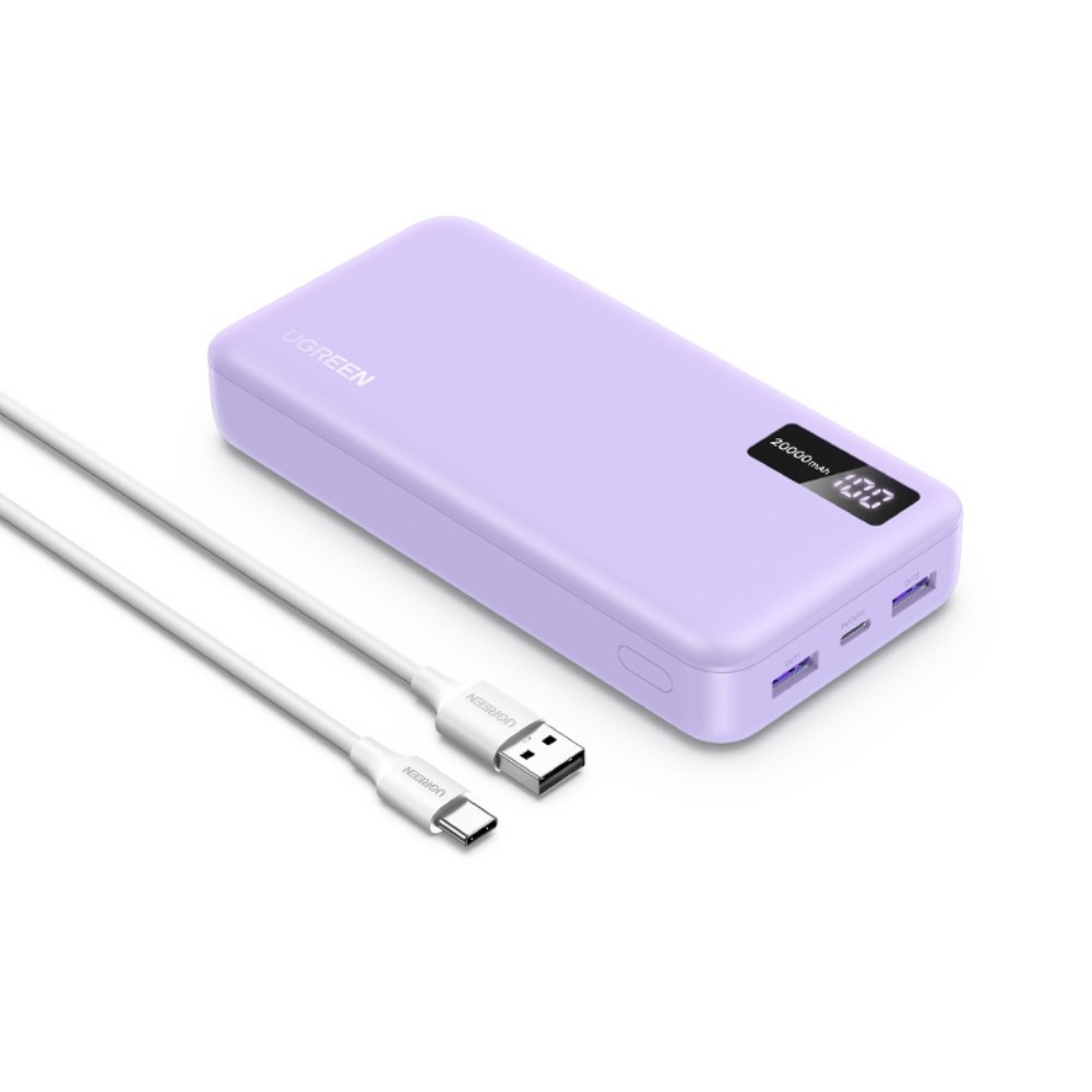 Power Bank 20000mAh PD 20W UGREEN PB312 65590B 3 Θέσεων Μωβ (340622)