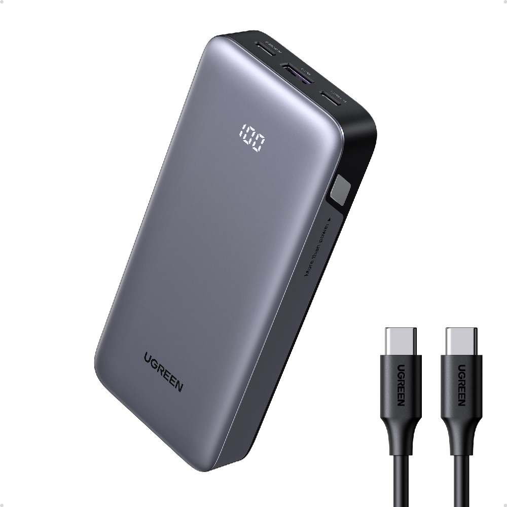 Power Bank 20000mAh PD 30W UGREEN PB532 55989B 3 Θέσεων Γκρι (340624)