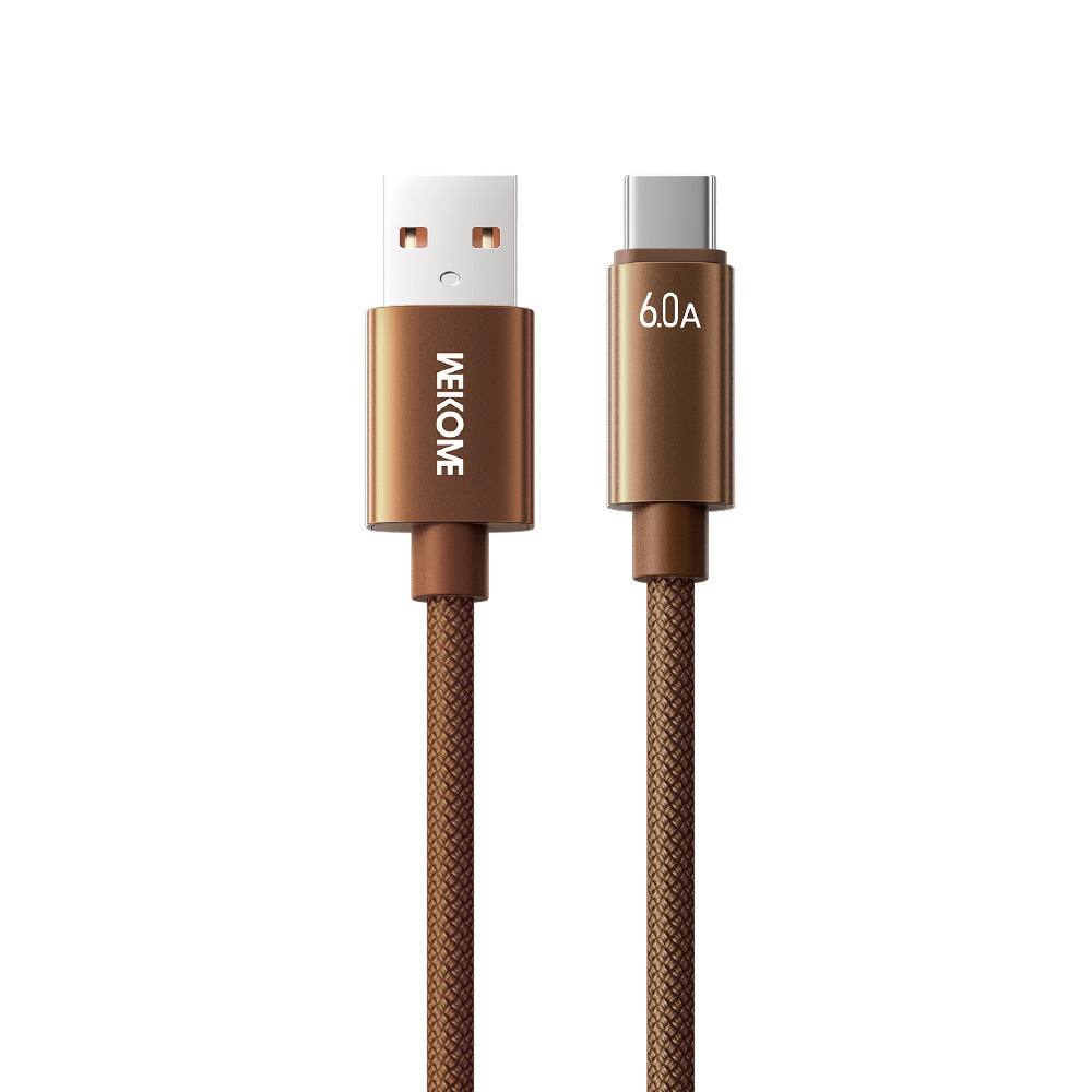 Καλώδιο Φόρτισης WK WDC-63a USB σε USB-C PD 66W 1.2m Καφέ (250921)