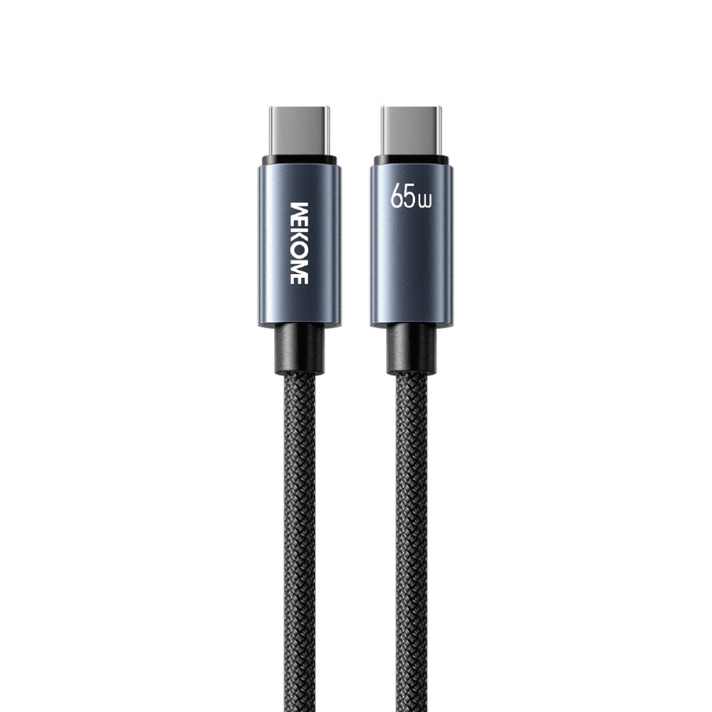 Καλώδιο Φόρτισης WK WDC-64 USB-C σε USB-C PD 65W 1.2m Μαύρο (250925)