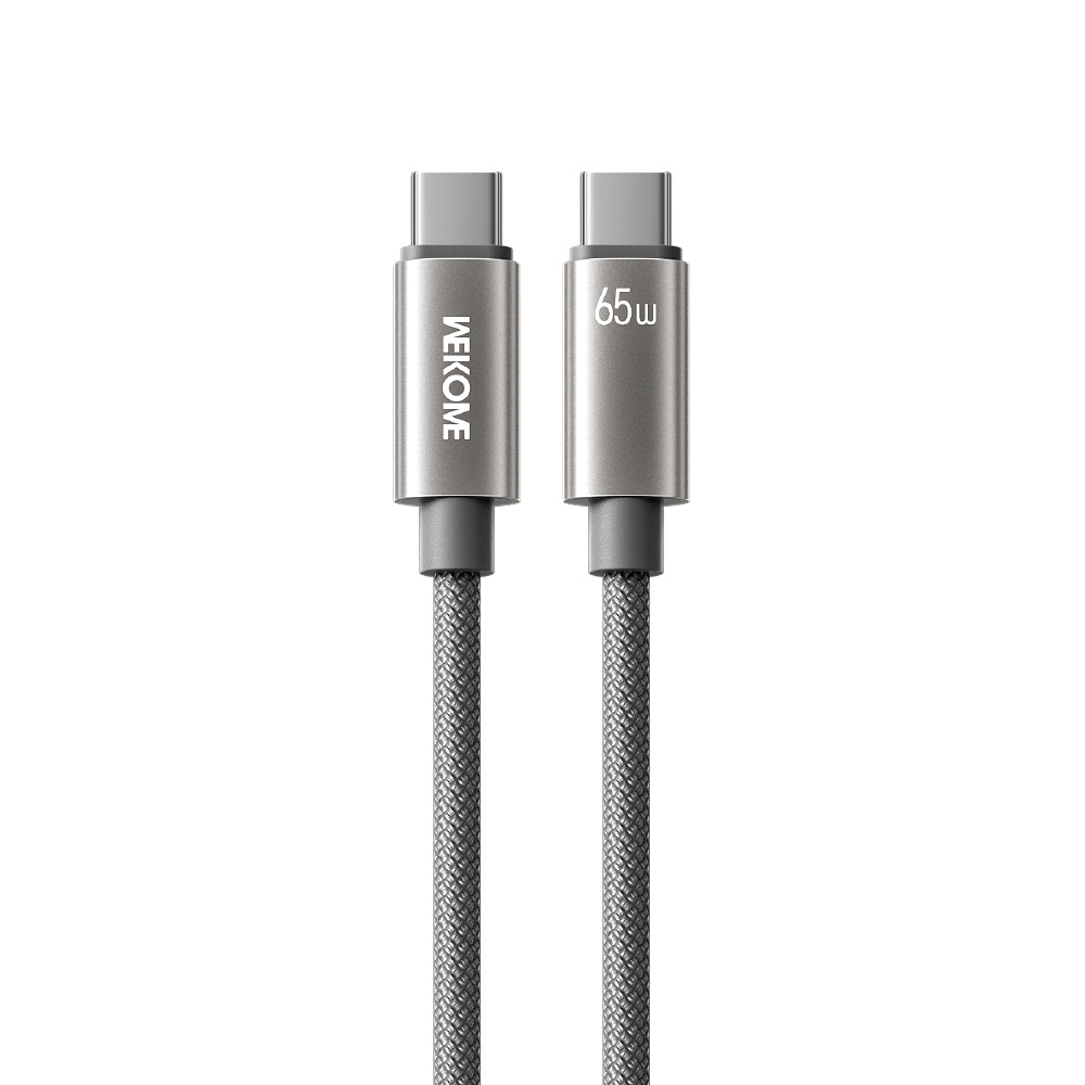 Καλώδιο Φόρτισης WK WDC-64 USB-C σε USB-C PD 65W 1.2m Γκρι (250926)