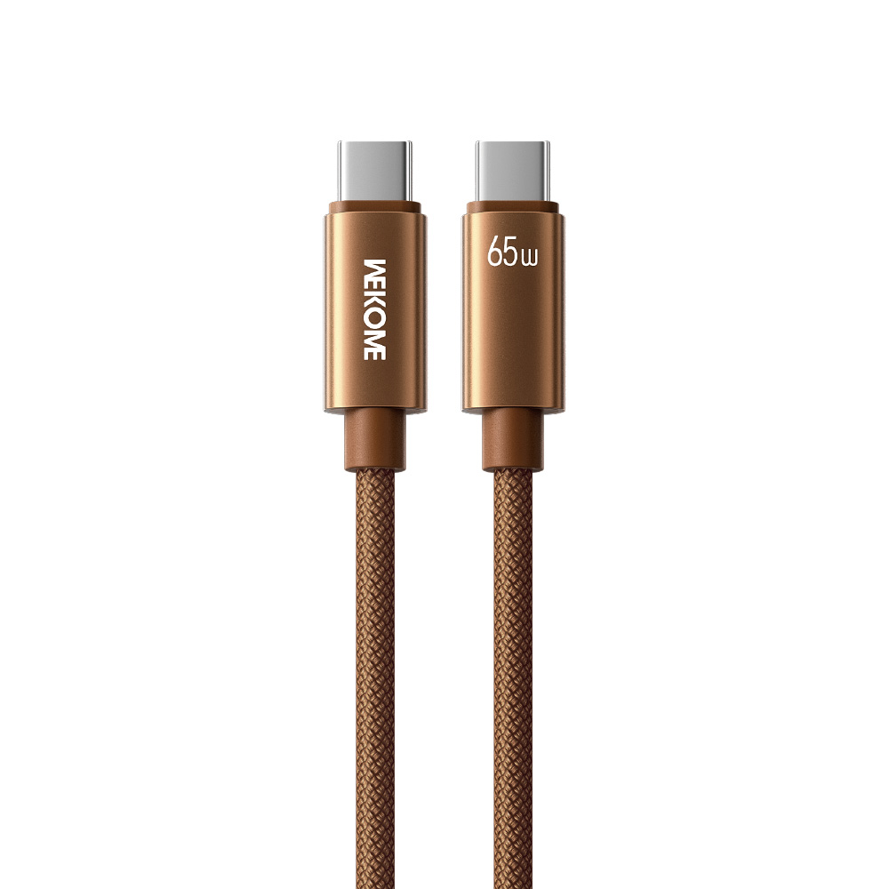 Καλώδιο Φόρτισης WK WDC-64 USB-C σε USB-C PD 65W 1.2m Καφέ (250927)