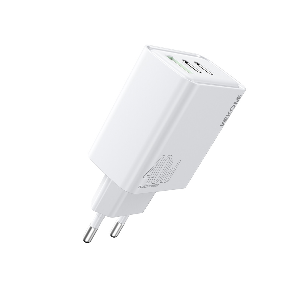 Φορτιστής Σπιτιού PD 40W WK WP-U63 3 Θέσεων Λευκό (250939)