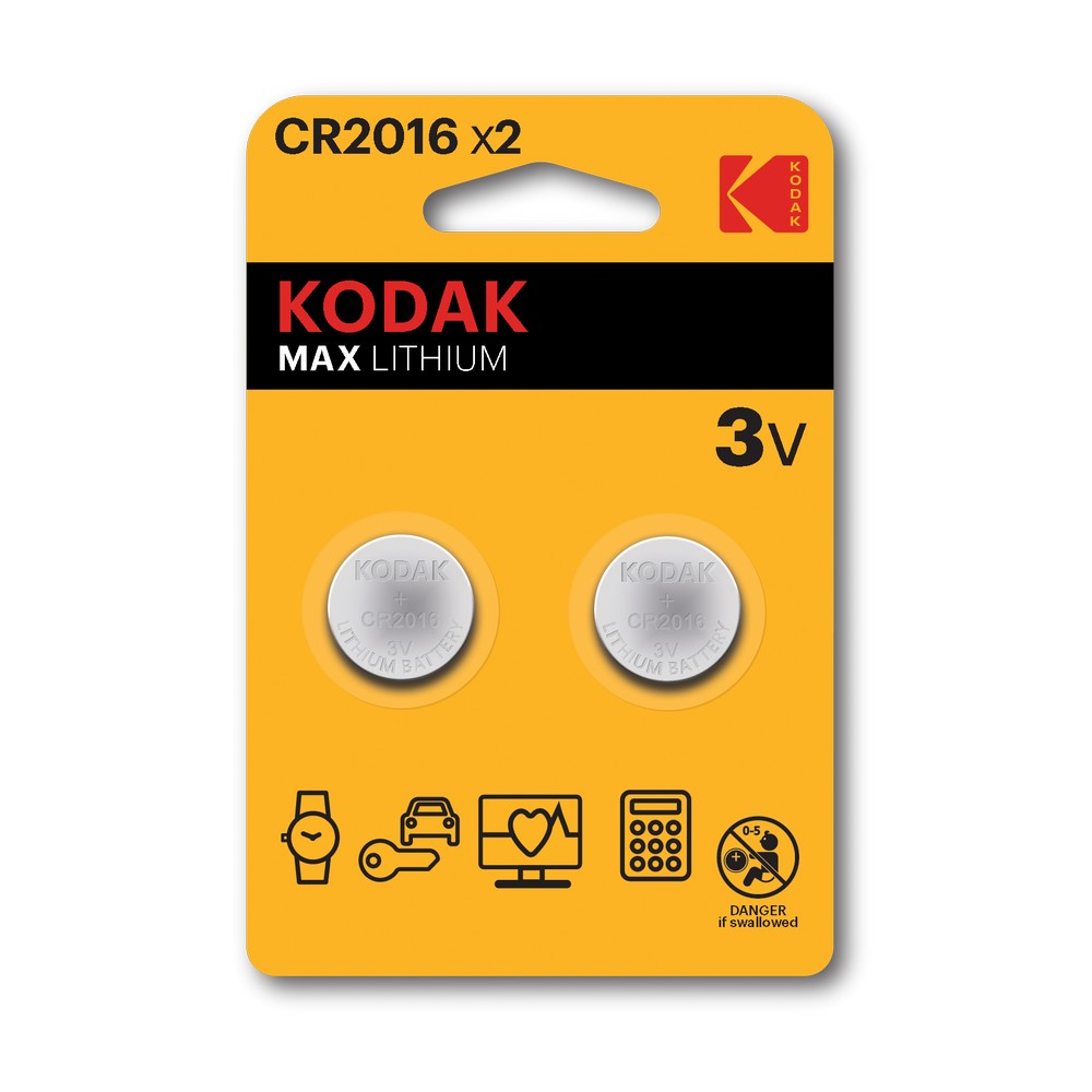 Μπαταρίες Λιθίου Kodak CR2016 (2τμχ) (440026)