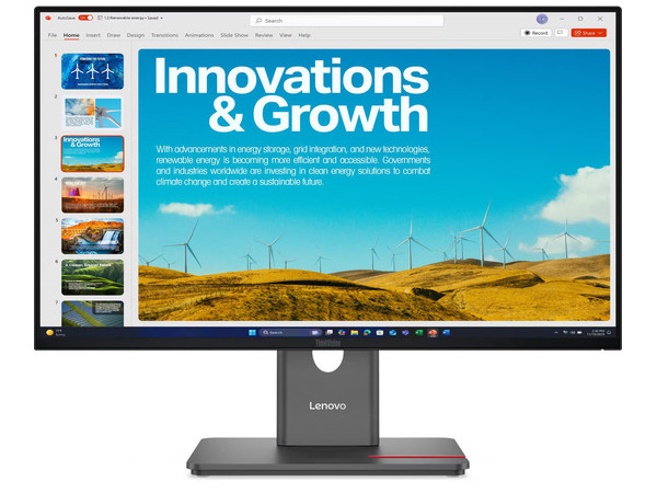 LENOVO Monitor ThinkVision P24QD-40 23.8&apos;&apos; QHD IPS, HDMi, Display Port, Height adjustable, 3YearsW (64B1GAT1EU)