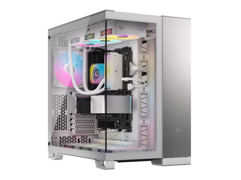 CORSAIR Case 6500X Mid-Tower Dual Chamber Tempered Glass Satin Gray Aluminum (CC-9011285-WW) (CORCC-9011285-WW)