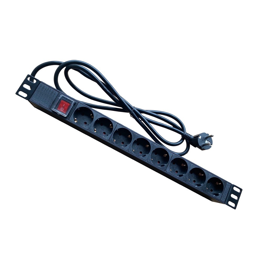 Πολύπριζο 8 Θέσεων 1U Power On PDU-8 με Διακόπτη (050224)