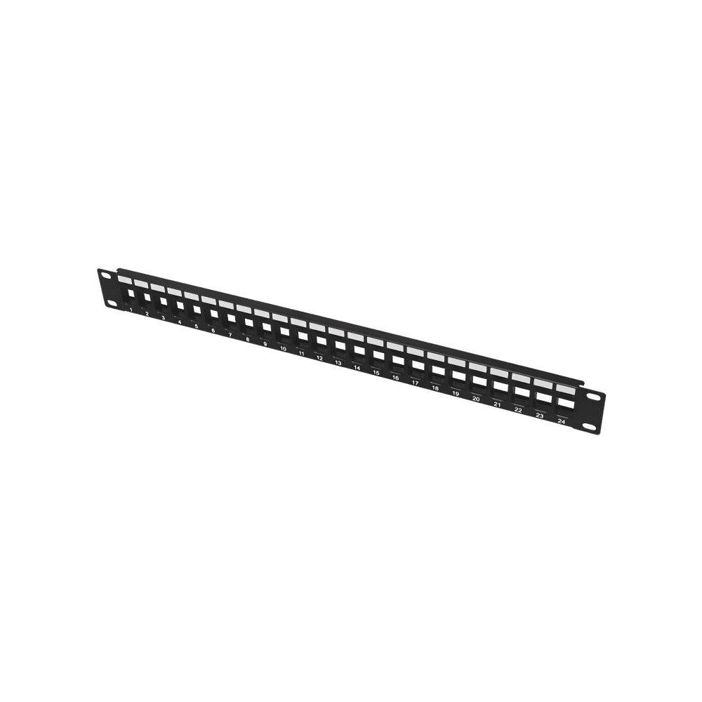 Keystone Patch Panel 24 Θέσεων 1U Power On BPP-U-24 UTP με Βάση Στήριξης (050248)