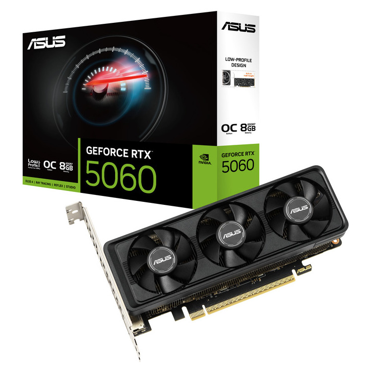 ASUS VGA RTX5060-O8G-LP-BRK, 8GB, GDDR7, Low Profile (90YV0N90-M0NA00)