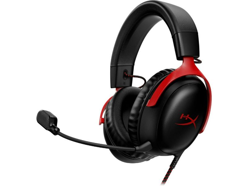 HyperX Cloud III Over Ear Wired Gaming Headset Black/Red - 727A9AA (00184386)