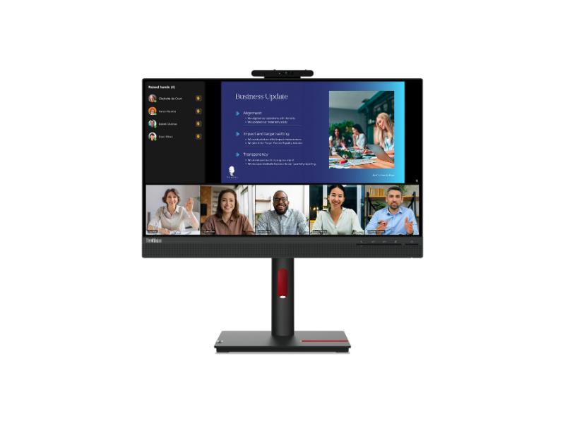 Monitor Lenovo ThinkVision T24v-30 23.8'' FHD IPS, Slim Bezel, HDMI, Display Port, VGA, Height adjustable, Webcam, Speakers, 3 Years Warranty 63D8MAT3EU (00179888)