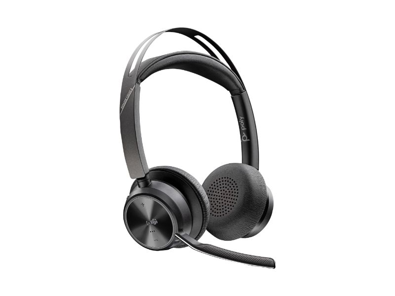 Poly Voyager Focus 2 Microsoft Teams Certified USB-C-C Headset +USB-C/A Adapter +Charging Stand (9T9J6AA) (00189712)